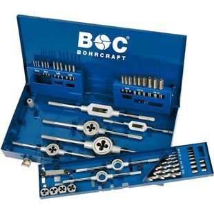 Набір мітчиків та плашок Bohrcraft HSS-G M3-M12, 44 предмети, 60001410044 60001410044 фото